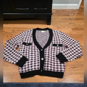 Anthropologie Meave Plaid Cardigan Sweater